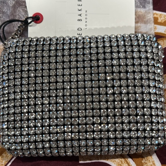 NWT - Ted Baker silver crystal Crossbody wallet bag. - Picture 3 of 10